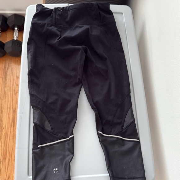 Sweaty Betty Power Mesh Wet Look 7/8 Black Leggings Size 6 - Picture 5 of 7
